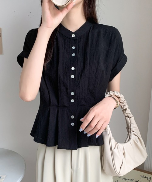 ブラウス シャツ フロントタックボタンブラウス レディース N.Natural Beauty Basic ブラウス シャツ フロントタックボタン