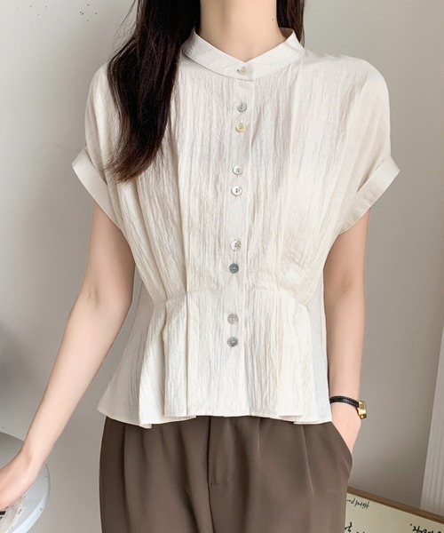ブラウス シャツ フロントタックボタンブラウス レディース N.Natural Beauty Basic ブラウス シャツ フロントタックボタン