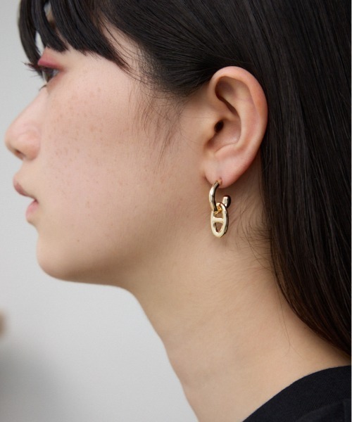 ayami フープピアスとチャームのセット AYAMI jewelry(アヤミ ジュエリー)｜Pave フープピアス/ゴールド の