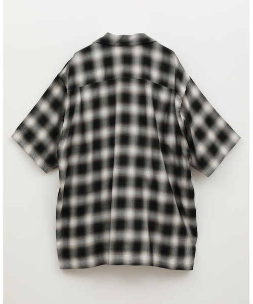 FUSE（フューズ） シャツ コットンレーヨンオンブレーチェック半袖