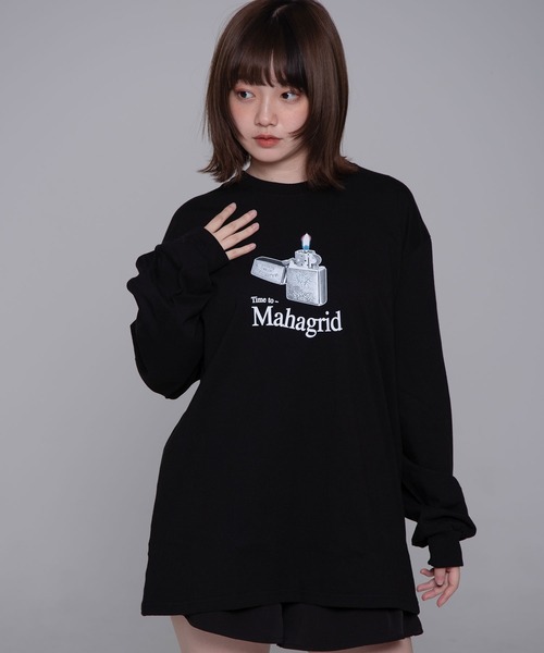 tシャツ 「mahagrid/マハグリッド」 IT’S TIME TO LS TEE/イッツタイムトゥ長袖Ｔシャツ レディース メンズ