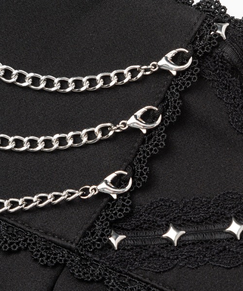 DearMyLove スカート チェーンクロスレースフリルスカート : ZOZOTOWN