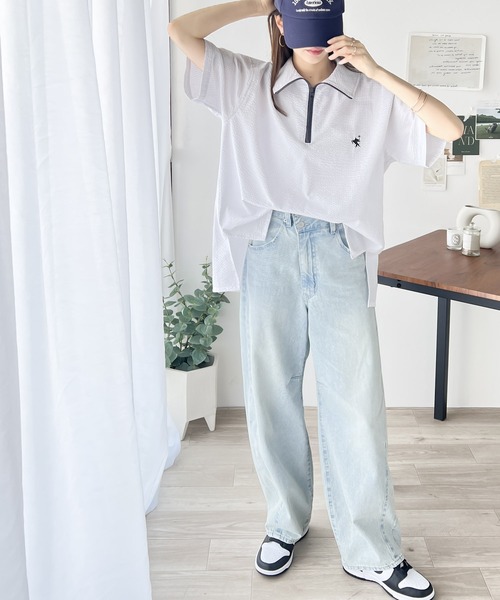 「Java」 半袖ブラウス LARGE アイボリー レディース