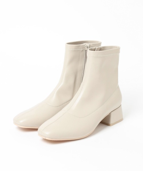 トウフページ GLOBAL WORK ブーツ らくっション撥水ストレッチローヒール