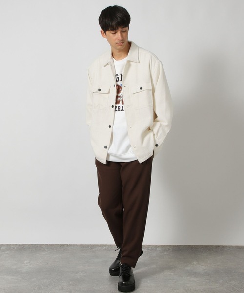 ショートスリーブトップ LAKOLE（ラコレ） シャツ ツイードCPOシャツ/146472 メンズ レディース