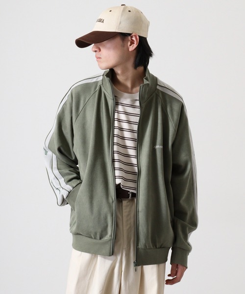 SUGGESTION ジャージ Sideline suede track jacket / カットスエード 