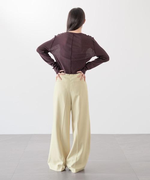 tシャツ シアーテレコクロップドロングスリーブ　242275 レディース tシャツ シアーテレコクロップドロングスリーブ 242275