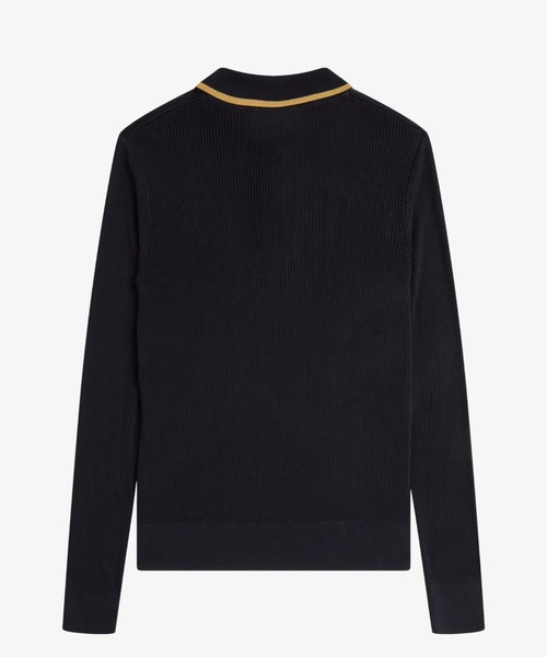 FRED PERRY リブニットポロシャツ FRED PERRY ポロシャツ ポロ Ribbed Knitted Shirt／リブニット