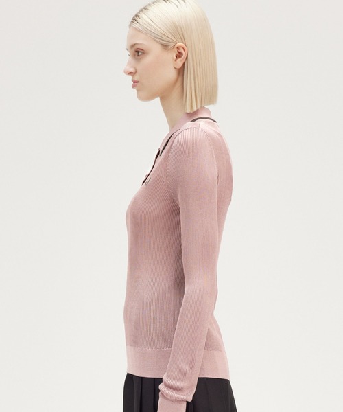 FRED PERRY リブニットポロシャツ FRED PERRY ポロシャツ ポロ Ribbed Knitted Shirt／リブニット