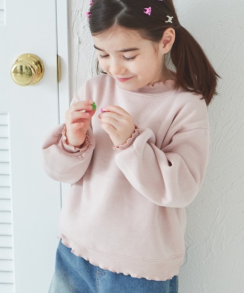 pairmanon（ペアマノン） トレーナー 裏起毛 ハイネック フリル メロー