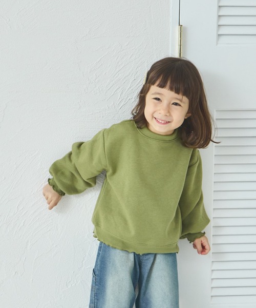 pairmanon（ペアマノン） トレーナー 裏起毛 ハイネック フリル メロー