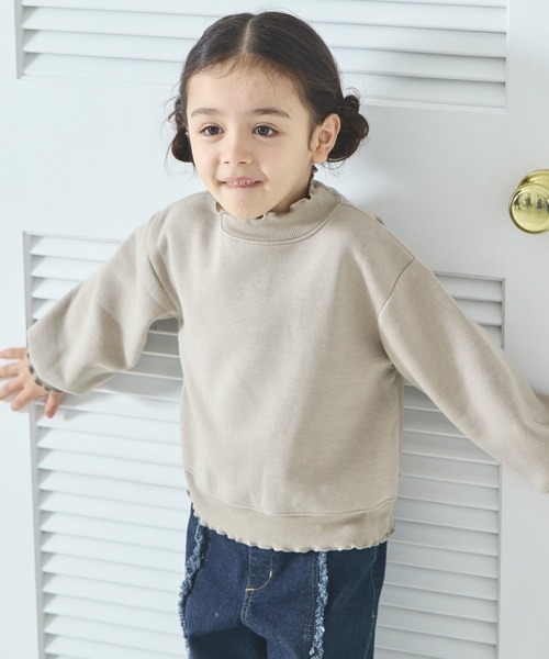 pairmanon（ペアマノン） トレーナー 裏起毛 ハイネック フリル メロー