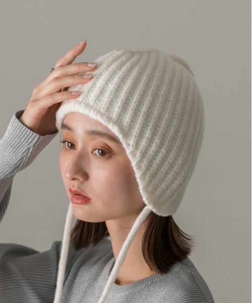 ad thie（アドティエ） ニット帽 ニットキャップ フライトリブ ニット