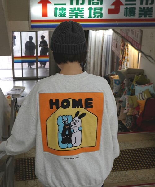 エ*ー様 【XLサイズ】EveryLittleThing スウェット FREAK'S STORE トレーナー スウェット DUMPLING CAT FAMILY