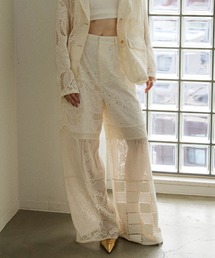 MAISON SPECIAL（メゾンスペシャル） パンツ Lace Fabric Docking