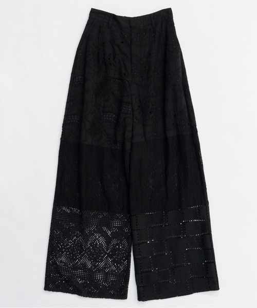 MAISON SPECIAL レース切り替えパンツ 36 MAISON SPECIAL パンツ Lace Fabric Docking Pants/レース