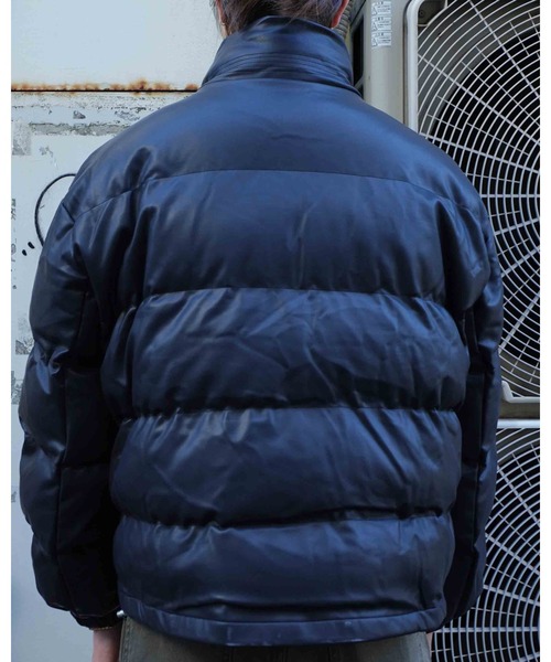 Noen（ノエン） ダウンジャケット ダウン フェイクレザーパデット