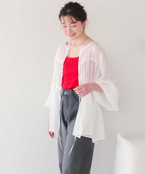 未使用品✨ノエビア Soffio チュニックブラウス カーディガン2点おまとめ titivate（ティティベイト） ブラウス シャツ ティアードシアー