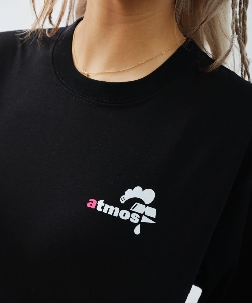 atmos girls tシャツ pink x MONICHIKI HOUSE AM Logo L/S T
