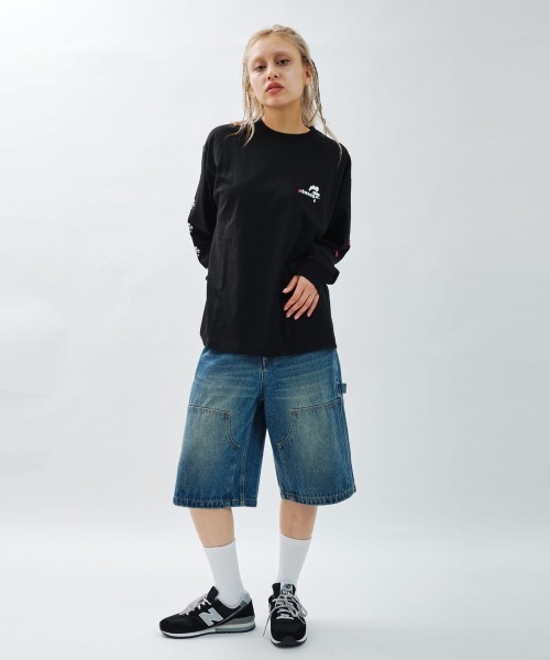 tシャツ atmos pink x MONICHIKI HOUSE AM Logo L/S T-Shirt / アトモス ピンク モニチキ ハウス エ atmos girls tシャツ pink x MONICHIKI HOUSE AM Logo L/S T