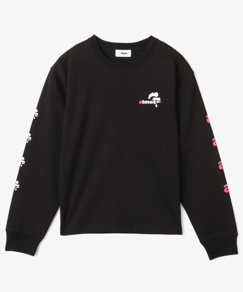atmos girls tシャツ pink x MONICHIKI HOUSE AM Logo L/S T
