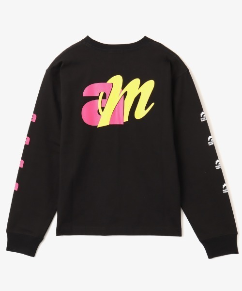 tシャツ atmos pink x MONICHIKI HOUSE AM Logo L/S T-Shirt / アトモス ピンク モニチキ ハウス エ atmos girls tシャツ pink x MONICHIKI HOUSE AM Logo L/S T