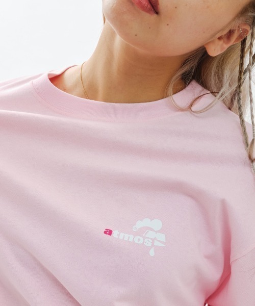 tシャツ atmos pink x MONICHIKI HOUSE AM Logo L/S T-Shirt / アトモス ピンク モニチキ ハウス エ atmos girls tシャツ pink x MONICHIKI HOUSE AM Logo L/S T