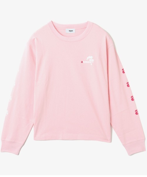 atmos girls tシャツ pink x MONICHIKI HOUSE AM Logo L/S T