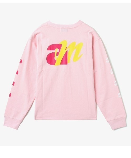 atmos girls tシャツ pink x MONICHIKI HOUSE AM Logo L/S T