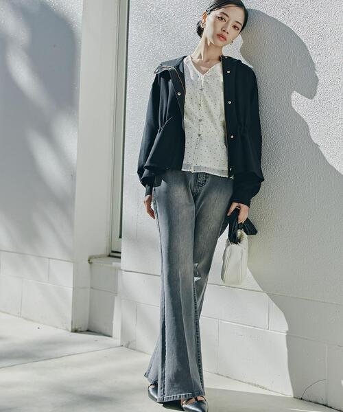 PROPORTION BODY DRESSING ブラウス シャツ シアーペプラム