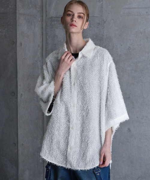 【SERACE】2way loose shaggy short blouson SERACE】2way loose shaggy short blouson