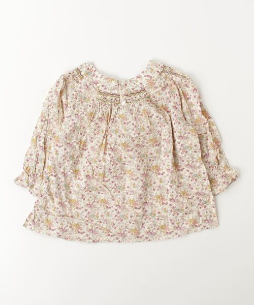 Bonpoint 花柄グリーン長袖ブラウス サイズ8 Bonpoint 花柄グリーン長袖ブラウス サイズ8 bonpoint