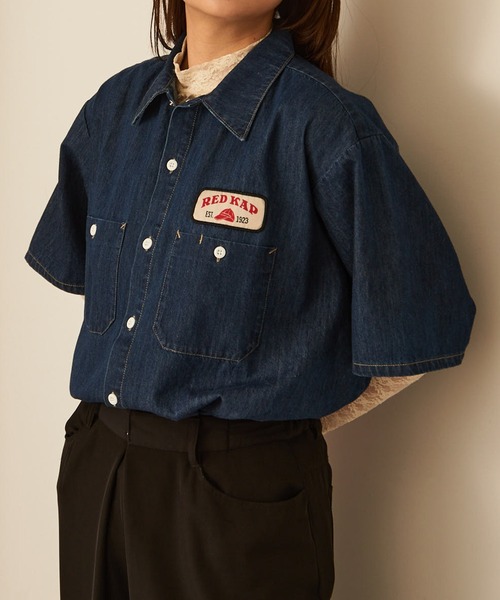 Vulture/RedKap(JPN)カスタムシャンブレーシャツ RED KAP（レッドキャップ） シャツ 半袖 「RED KAP」限定商品