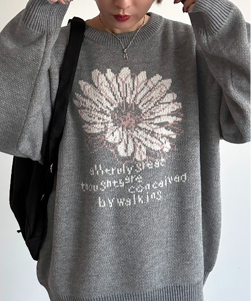 「apres jour mignon」 長袖ニット フリー ネイビー レディース_画像3