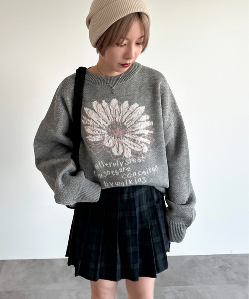 「apres jour mignon」 長袖ニット フリー ネイビー レディース_画像4