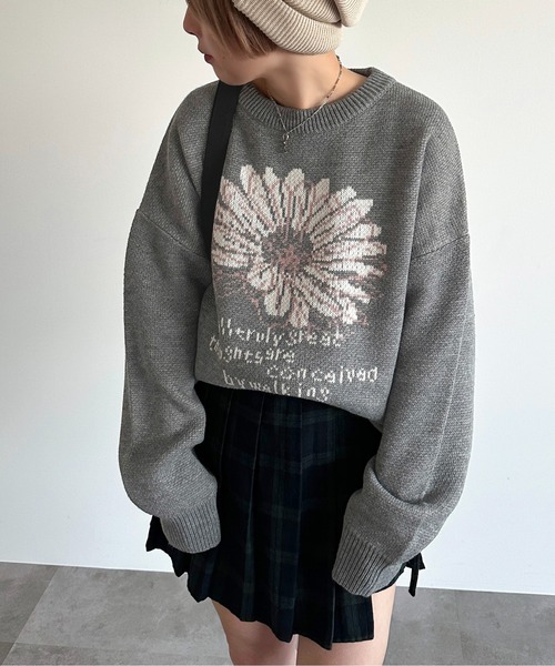 「apres jour mignon」 長袖ニット フリー ネイビー レディース_画像5