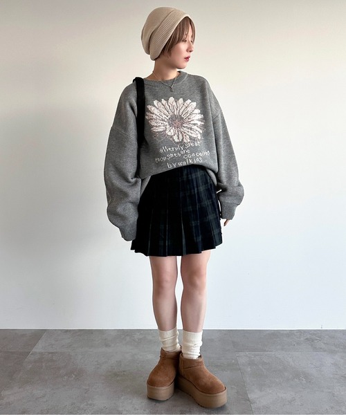 「apres jour mignon」 長袖ニット フリー ネイビー レディース_画像7