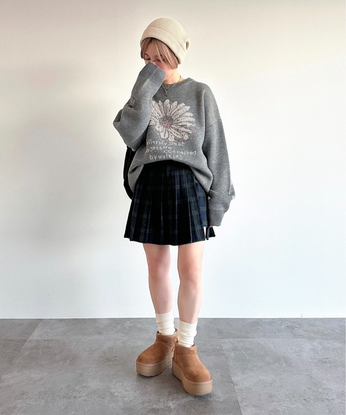 「apres jour mignon」 長袖ニット フリー ネイビー レディース_画像8