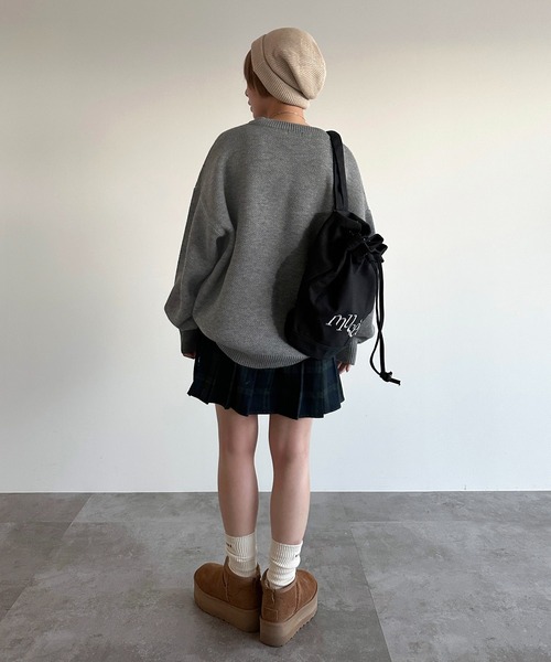 「apres jour mignon」 長袖ニット フリー ネイビー レディース_画像9