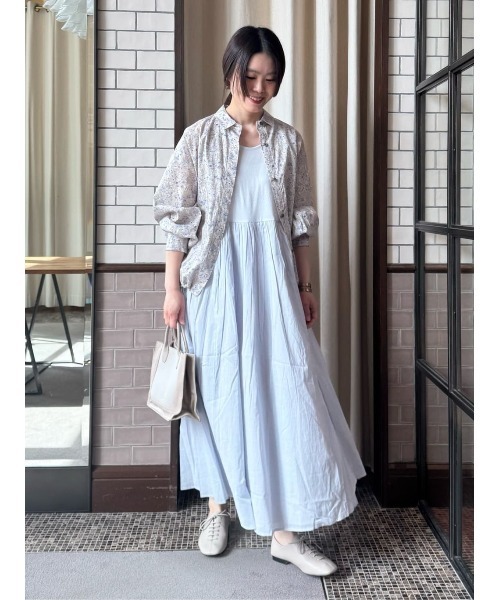 美品　コンジェペイエアデュートリステス　インド綿　ノースリーブワンピース　フリー 美品 コンジェペイエアデュートリステス インド綿 ノースリーブ