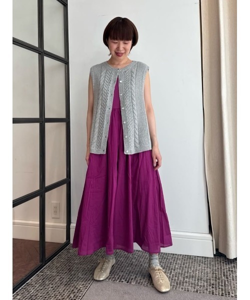 conges payes ADIEU TRISTESSE ワンピース 2重布帛ノースリーブ