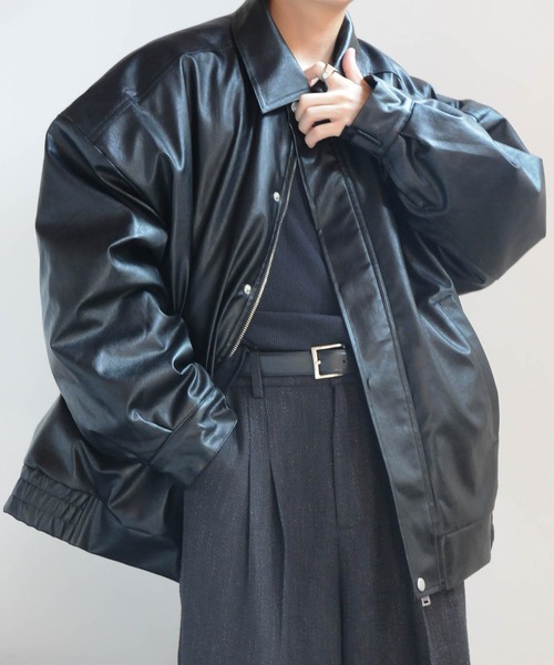 「Nilway」 ジップアップブルゾン LARGE ブラウン メンズ_画像5