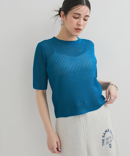 BluBre / 針抜きスキッパーTシャツ BluBre / 針抜きスキッパーTシャツ BluBre / 針抜きスキッパーTシャツ