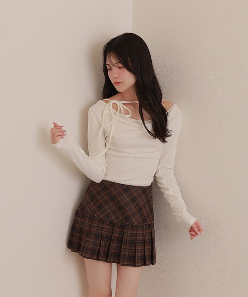 M DOLLY tシャツ choker ribbon tops/チョーカーリボントップス