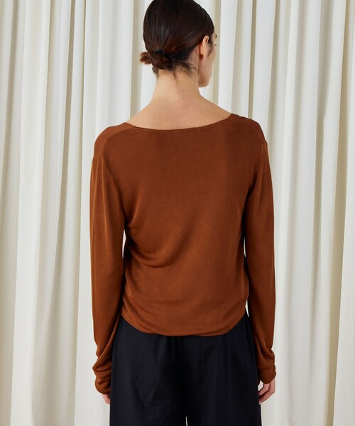 DES PRES（デプレ） カーディガン マットレーヨン Vネックカーディガン