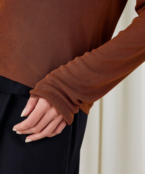 DES PRES（デプレ） カーディガン マットレーヨン Vネックカーディガン