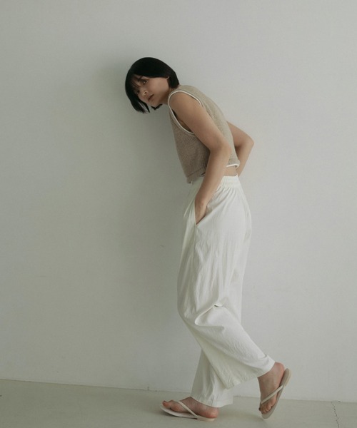 アンヌーク　Lowgauge Short Knit ベージュ ànuke online store（アンヌーク） / Lowgauge Short