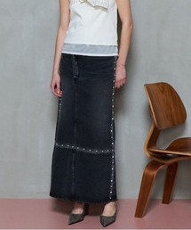 MAISON SPECIAL デニムスカート Studs Denim Skirt/スタッズ