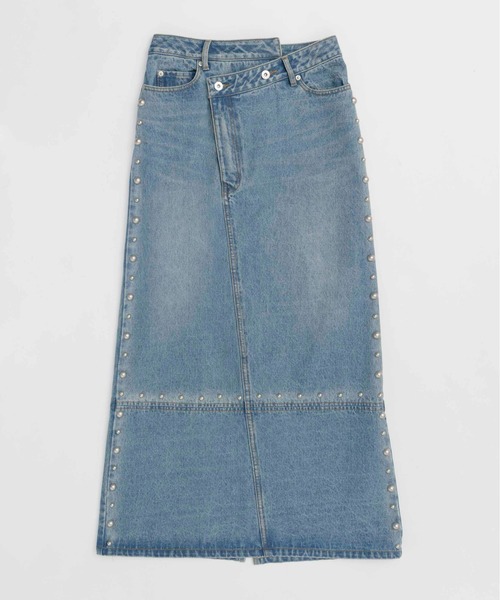 MAISON SPECIAL デニムスカート Studs Denim Skirt/スタッズ