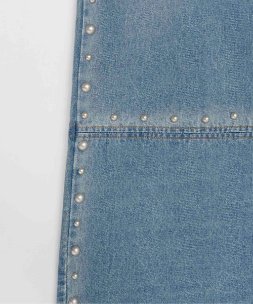 MAISONSPECIAL デニムスタッズロングスカート Studs Denim Skirt/スタッズデニムスカート【MAISON SPECIAL
